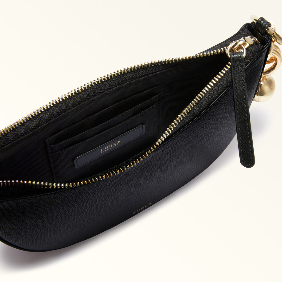 Black Furla Sfera Mini Shoulder Bag, mini bag natural leather – view 4