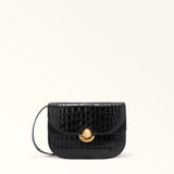 Black Furla Sfera S Crossbody Round Aw25, handbag natural leather
