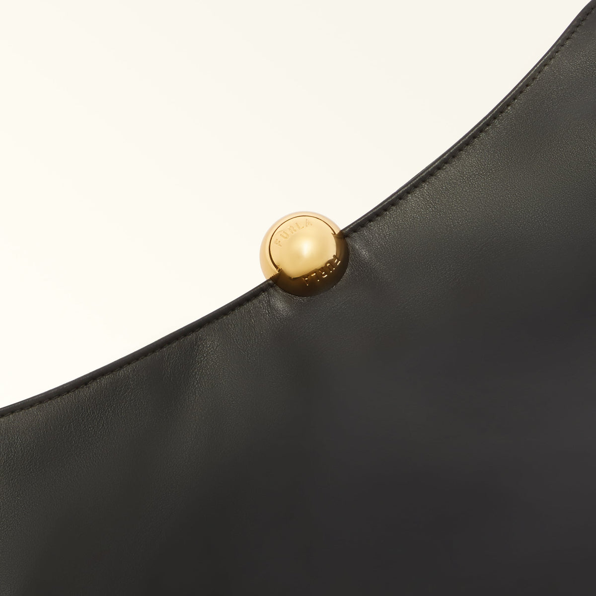 Black Furla Sfera Soft M Bucket Bag, natural leather – view 2