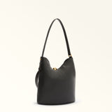 Black Furla Sfera Soft M Bucket Bag, natural leather – view 5