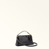 Black Furla Sfera Soft Mini Crossbody Top Handle, paillettes – view 2