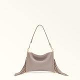 Taupe Furla Sfera Soft Mini Shoulder Bag, natural leather
