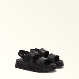 Black Furla Sporty Chic Sandal T.35, shoes natural leather