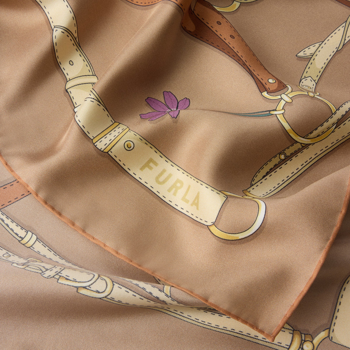 Camel Furla Tortona Carre' 90x90, scarf silk