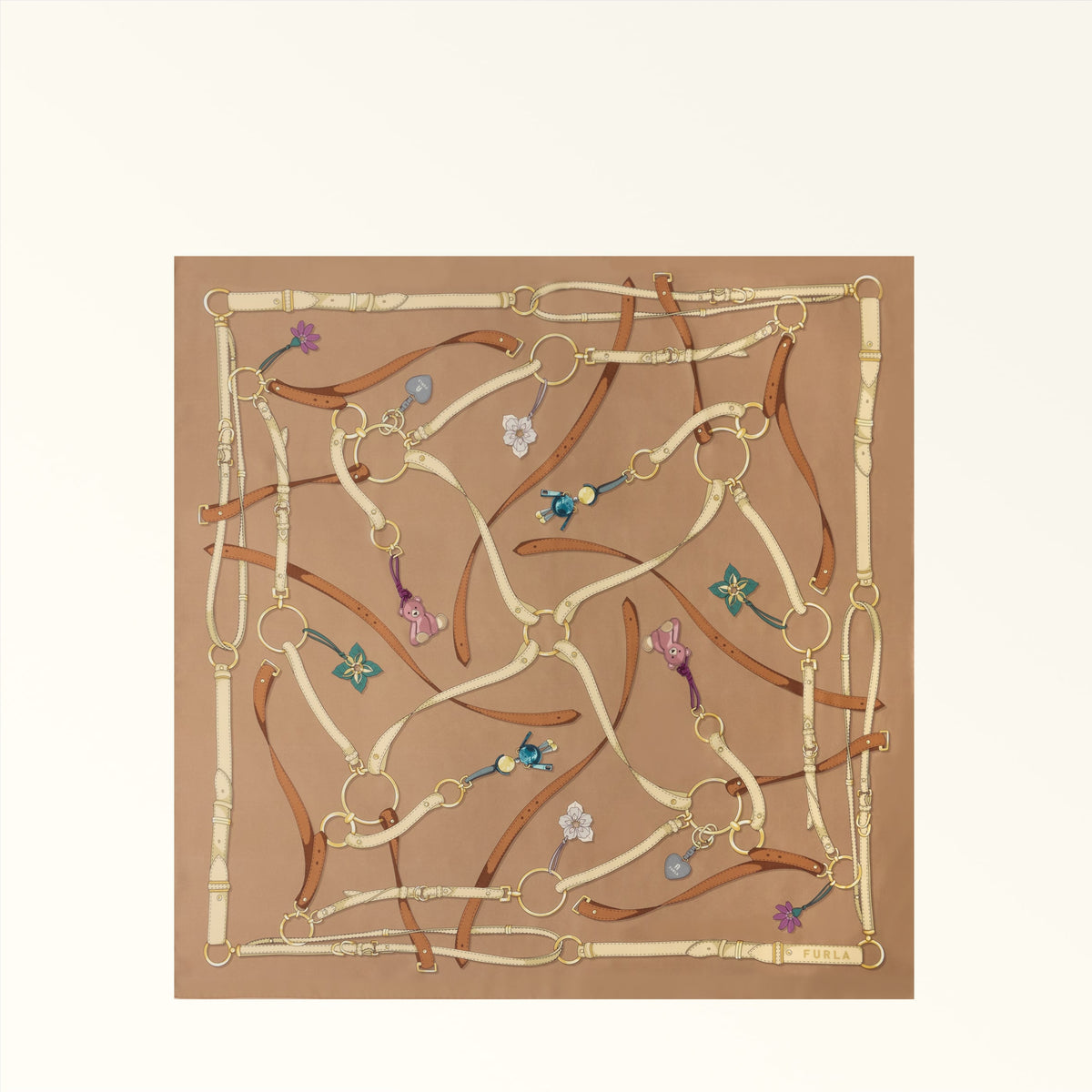 Camel Furla Tortona Carre' 90x90, scarf silk – view 4