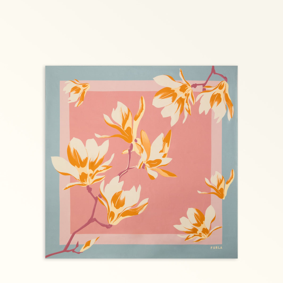 Pink Furla Tortona Carre' 90x90, scarf silk – view 4