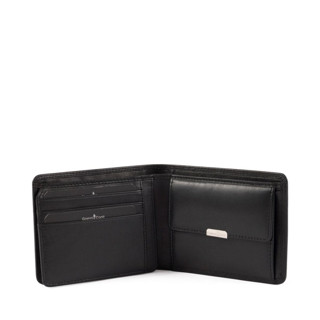 Black Gianni Conti Wallet 507339, natural leather – view 2