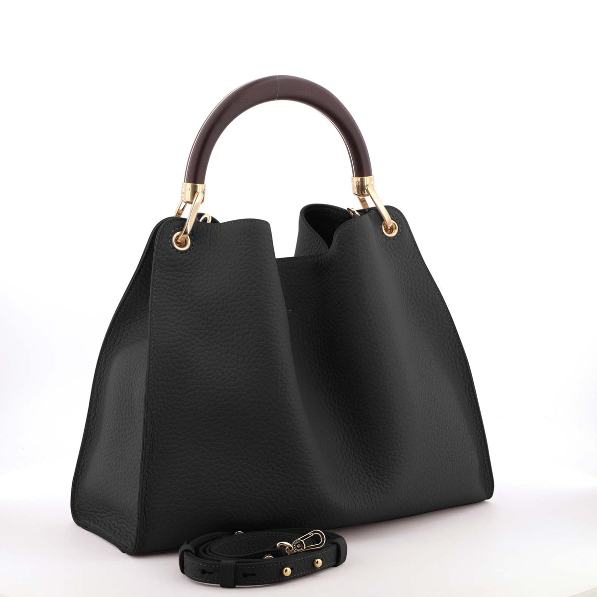 Black Gironacci 3461, shoulder bag natural leather – view 2