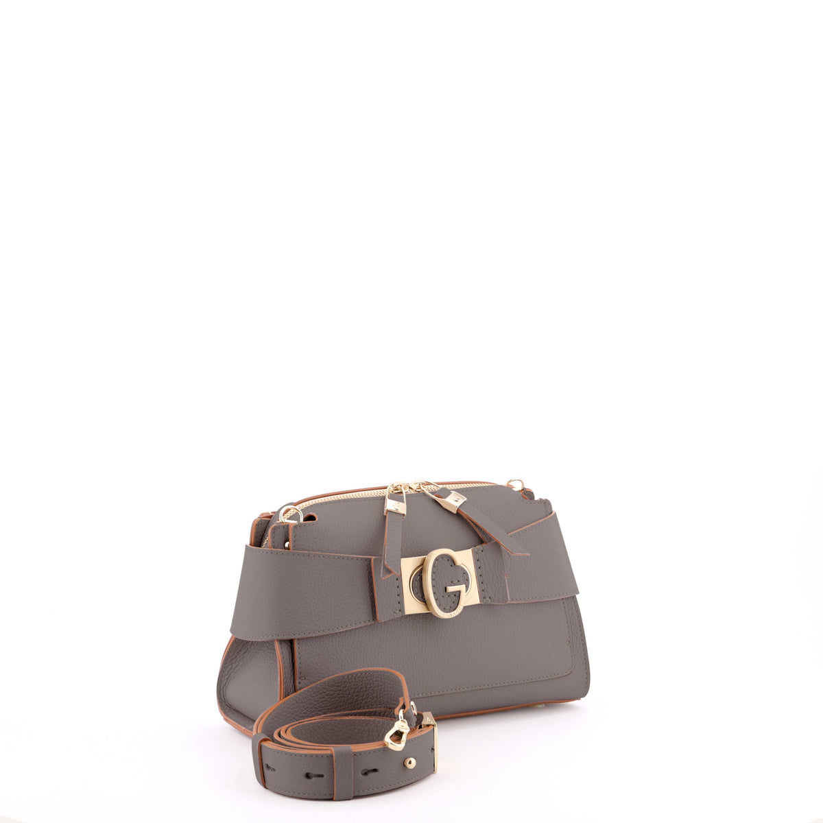 Grey Gironacci Luna S Crossbody 3123, natural leather