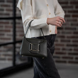 Black Gironacci M Shoulder Bag 2393, natural leather