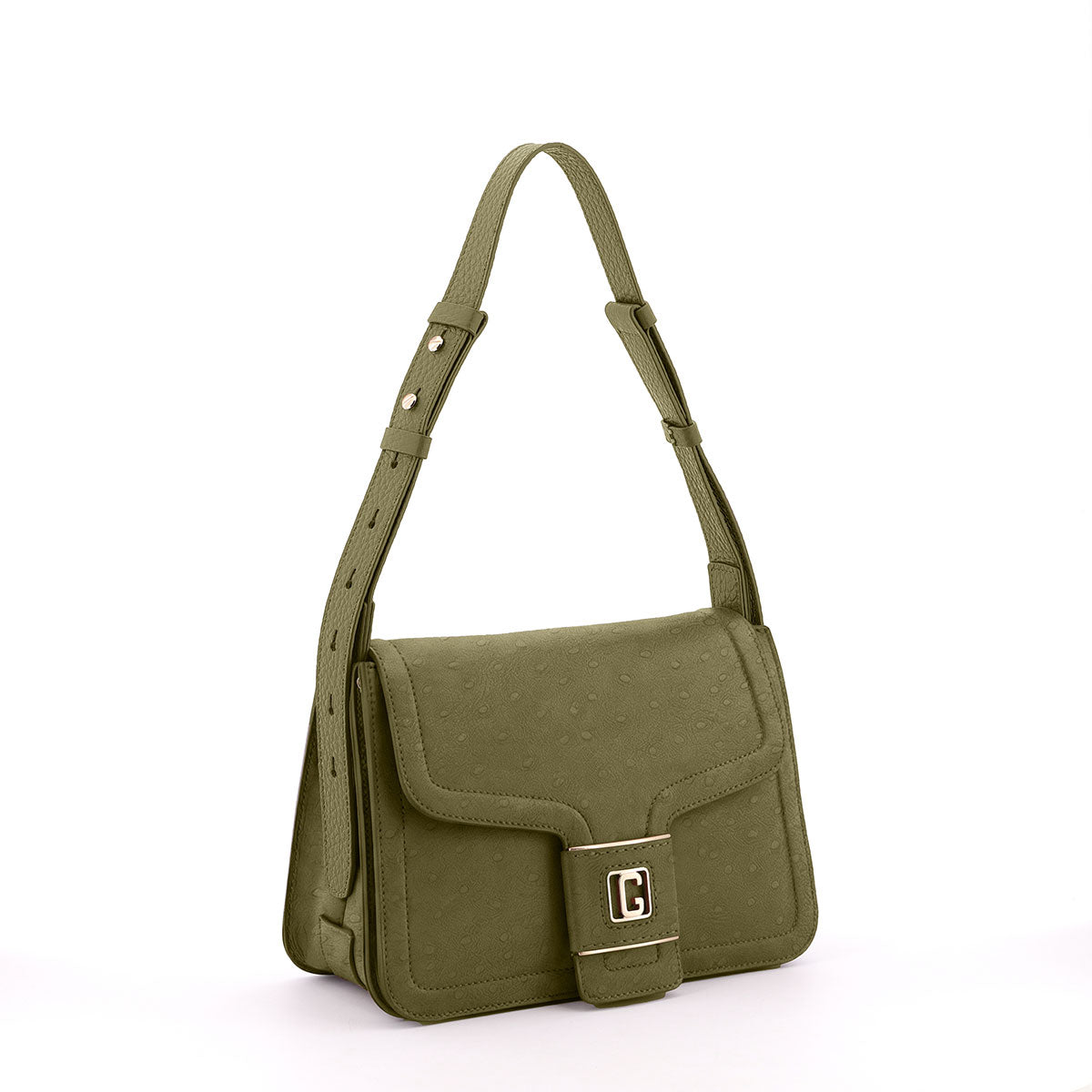 Grey Gironacci Nabuk shoulder bag 3370, natural leather – view 2