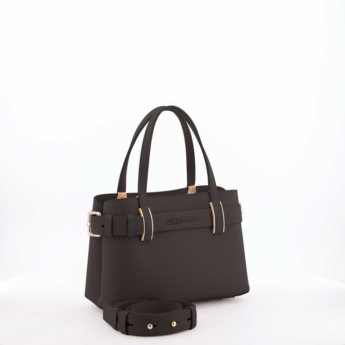 Black Gironacci S Tote 3330, natural leather