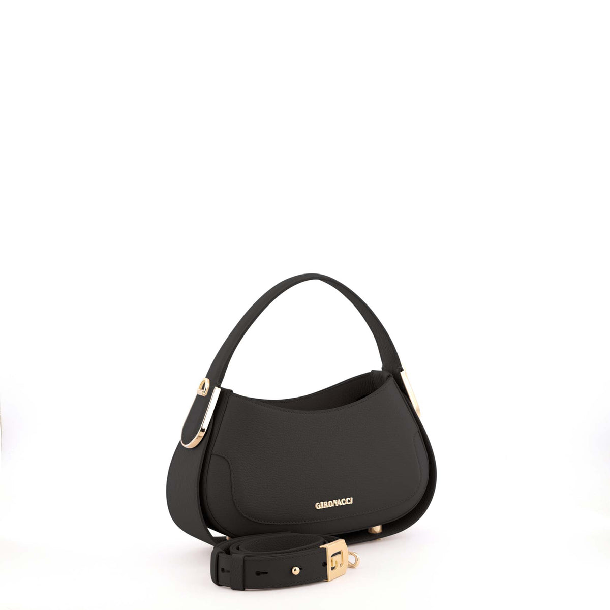 Black Gironacci Shoulder Bag 3150, natural leather