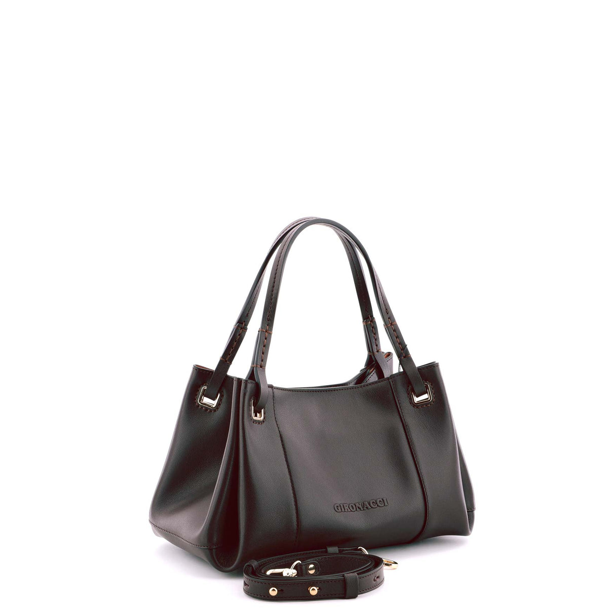 Black Gironacci Shoulder Bag 3350, handbag natural leather