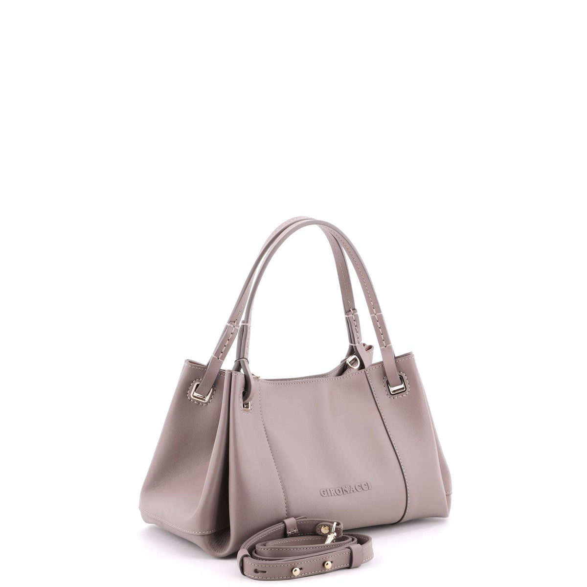 Taupe Gironacci Shoulder Bag 3350, handbag natural leather