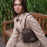 Brown Furla Amelia M Crossbody, natural leather – view 6