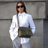 Grey Gironacci Nabuk shoulder bag 3370, natural leather