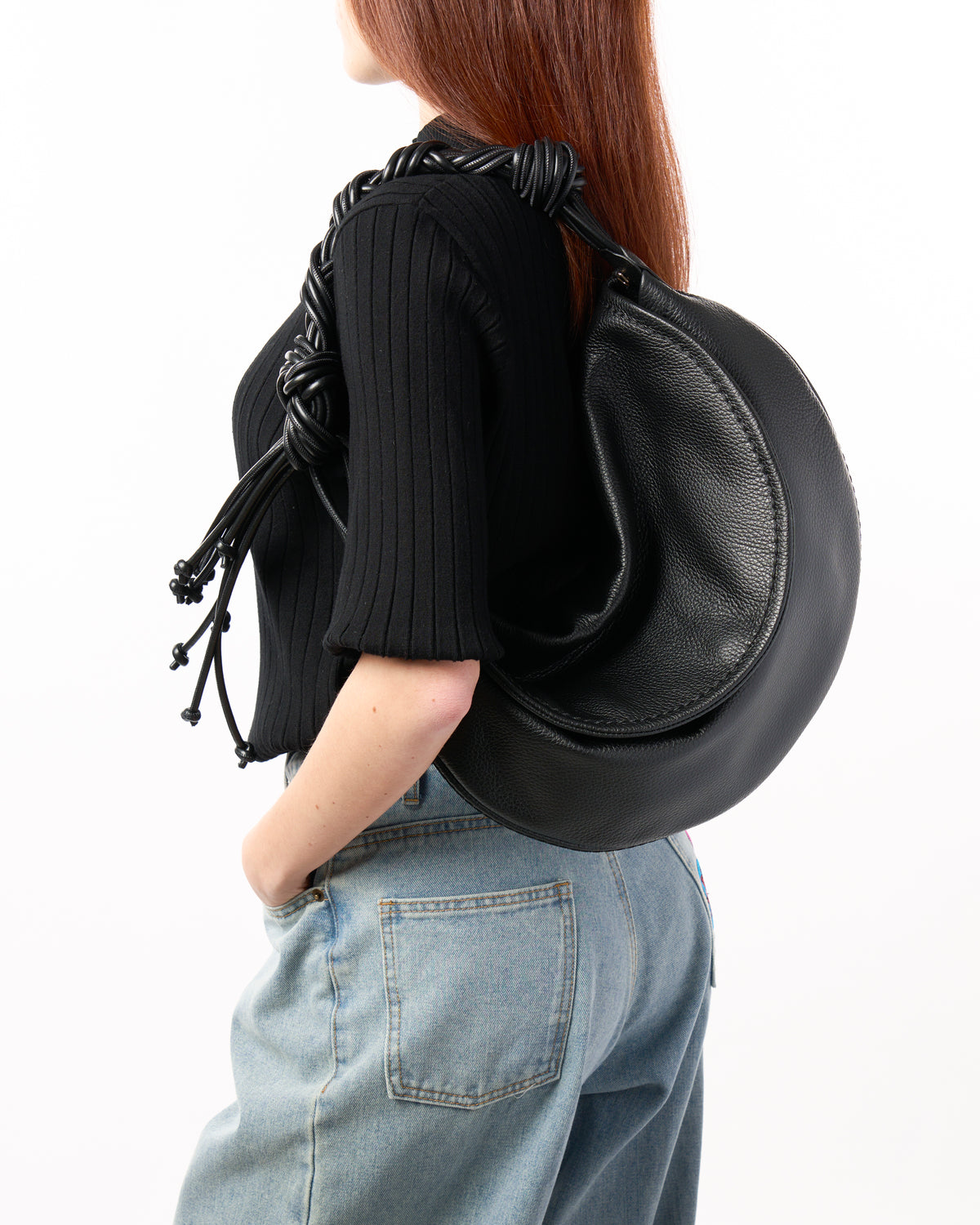 Black Plinio Visona Hobo TRACY 25164, natural leather – view 4