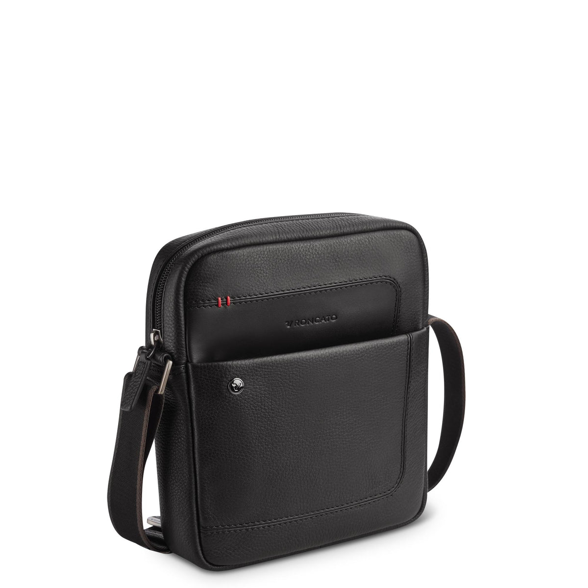 Black Roncato Alaska Man Body Bag, crossbody natural leather – view 2