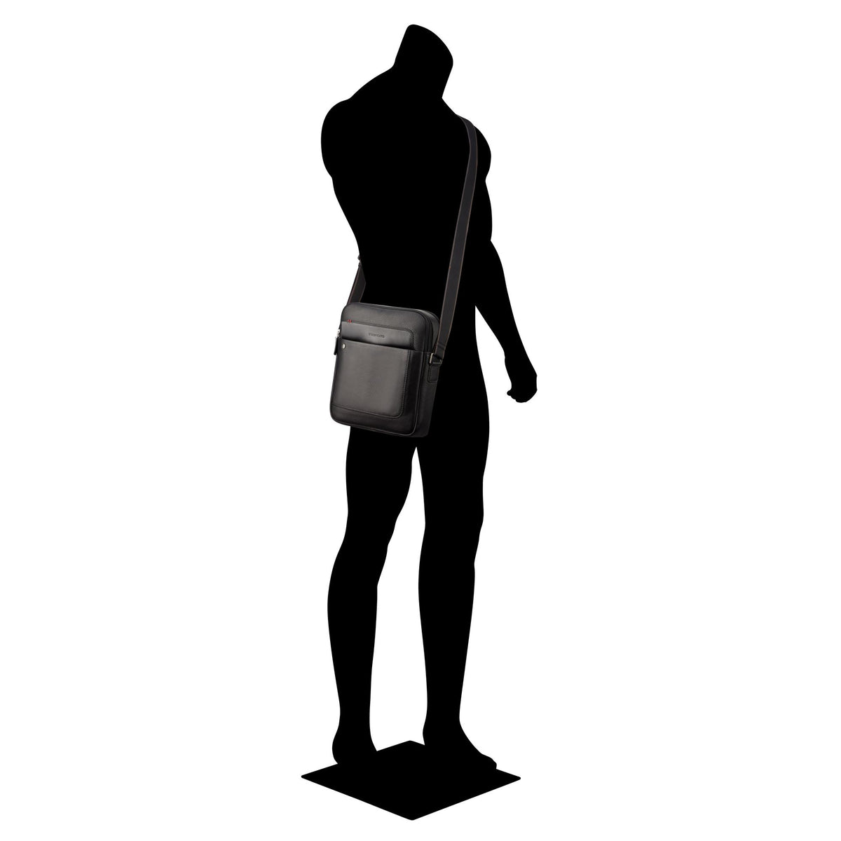 Black Roncato Alaska Man Body Bag, crossbody natural leather – view 5