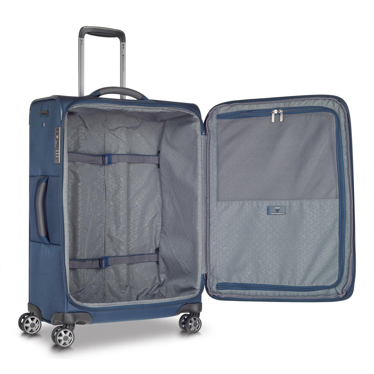 Navy Roncato City 3.0 Medium Luggage 64cm, softside luggage nylon/polyester – view 2