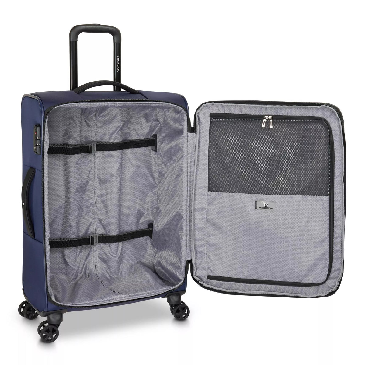 Navy Roncato METROPOLITAN TRAVEL Medium spinner, softside luggage nylon/polyester – view 3
