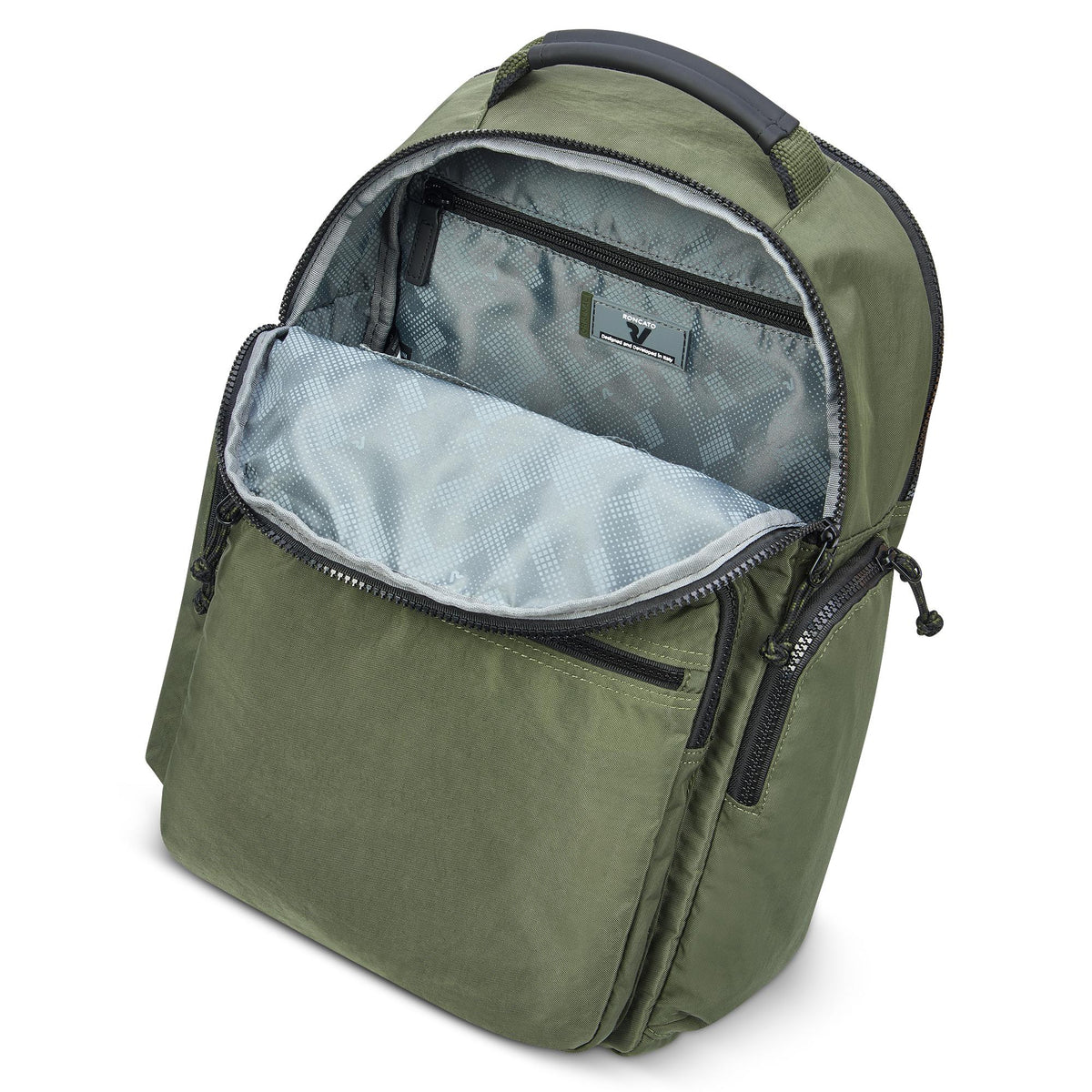 Green Roncato Rolling Large Backpack 2 Compartments, nylon – view 4