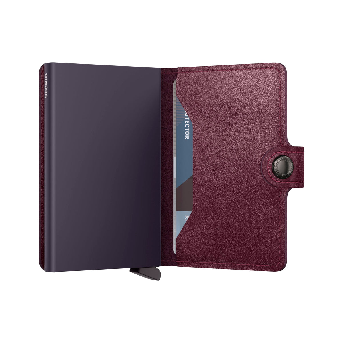 Burgundy Secrid Miniwallet Original Cranberry, natural leather – view 2