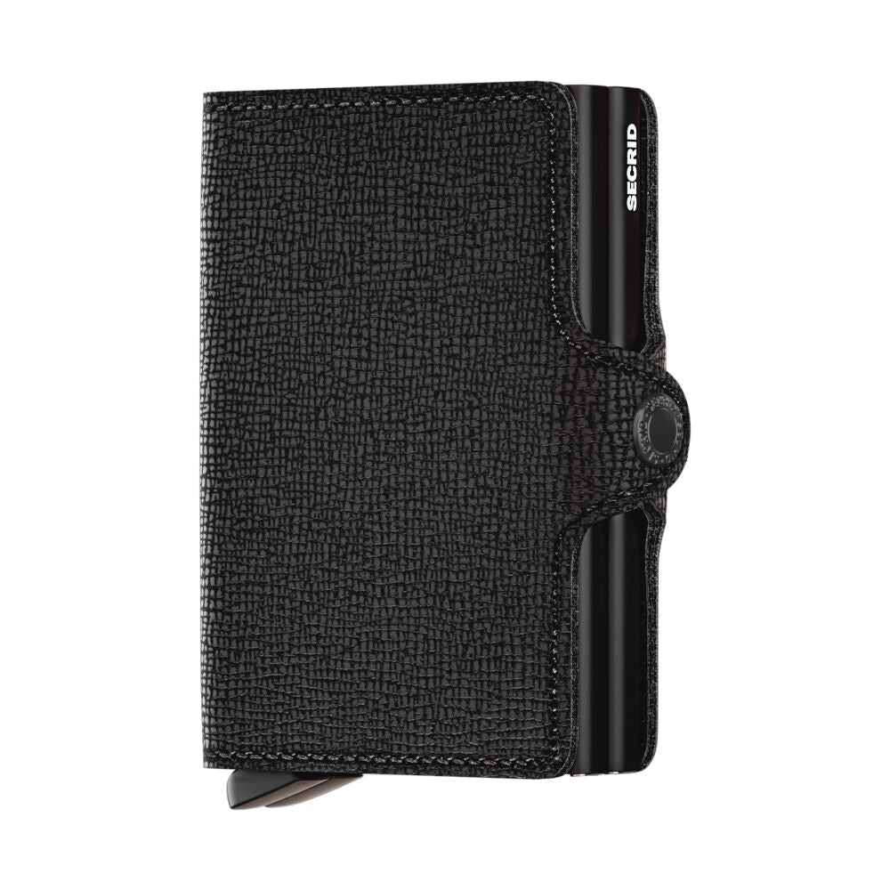 Black Secrid Twinwallet Crisple Black, natural leather