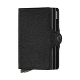 Black Secrid Twinwallet Crisple Black, natural leather