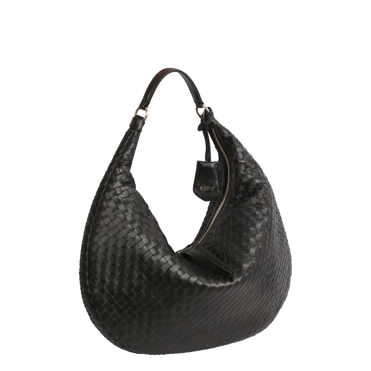 Black Abro Nana Shoulder Bag, natural leather – view 2
