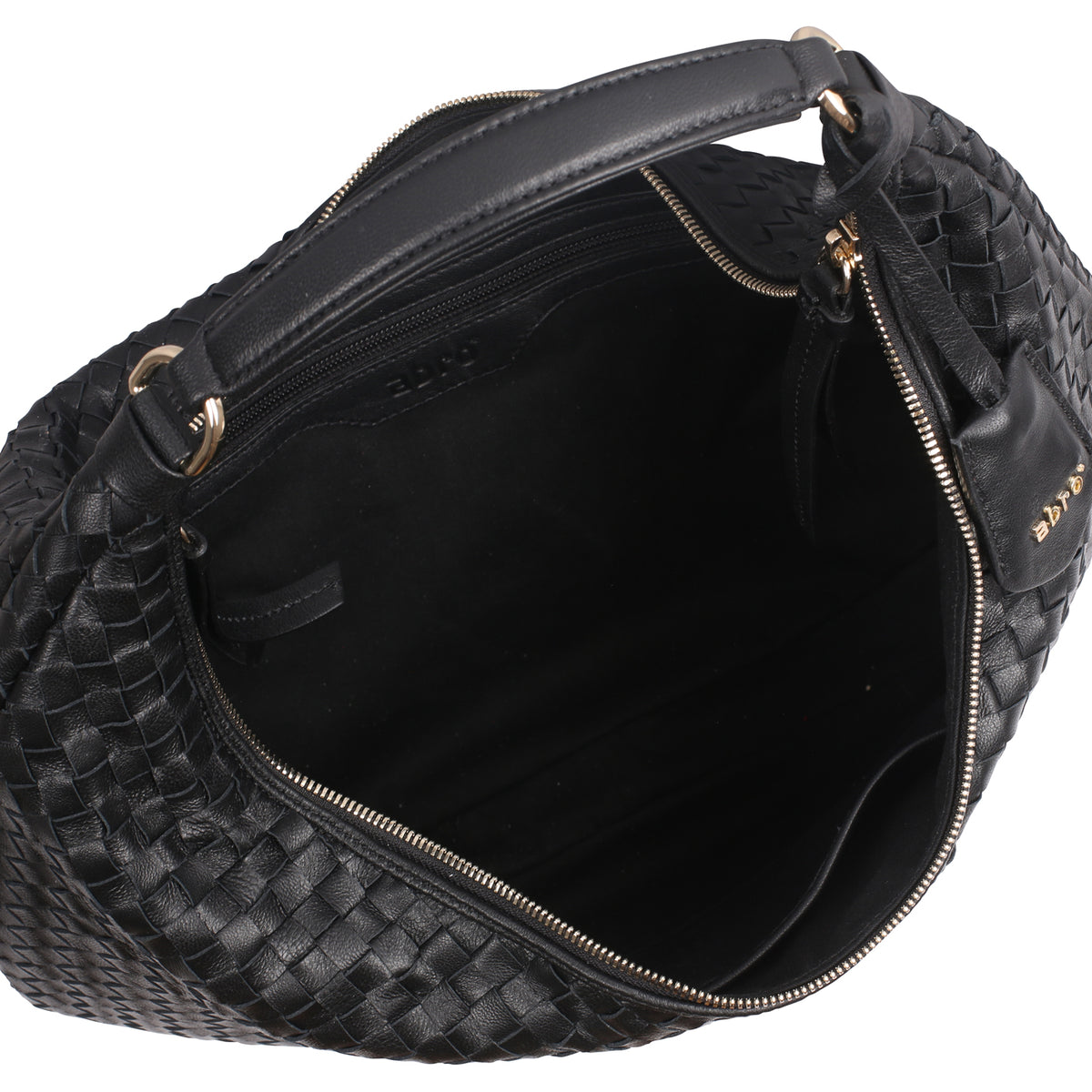 Black Abro Nana Shoulder Bag, natural leather – view 6