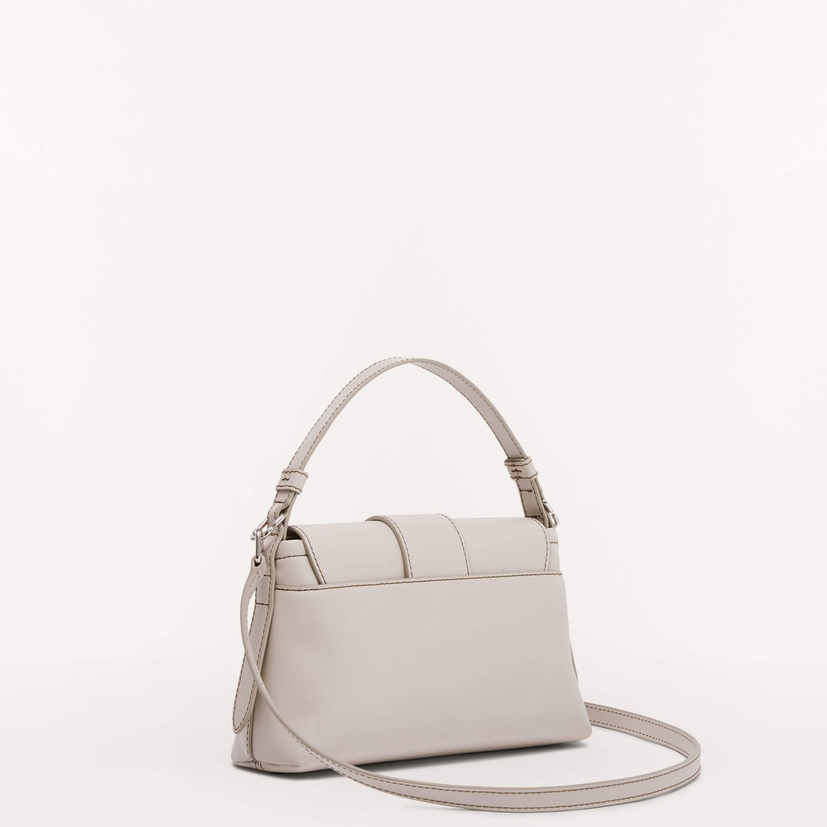 Silver Furla Charlie S Shoulder Bag, natural leather – view 3