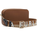 Brown Furla Primula Mini Crossbody Webbing Strap, natural leather – view 2