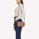 Brown Furla Primula Mini Crossbody Webbing Strap, natural leather – view 5