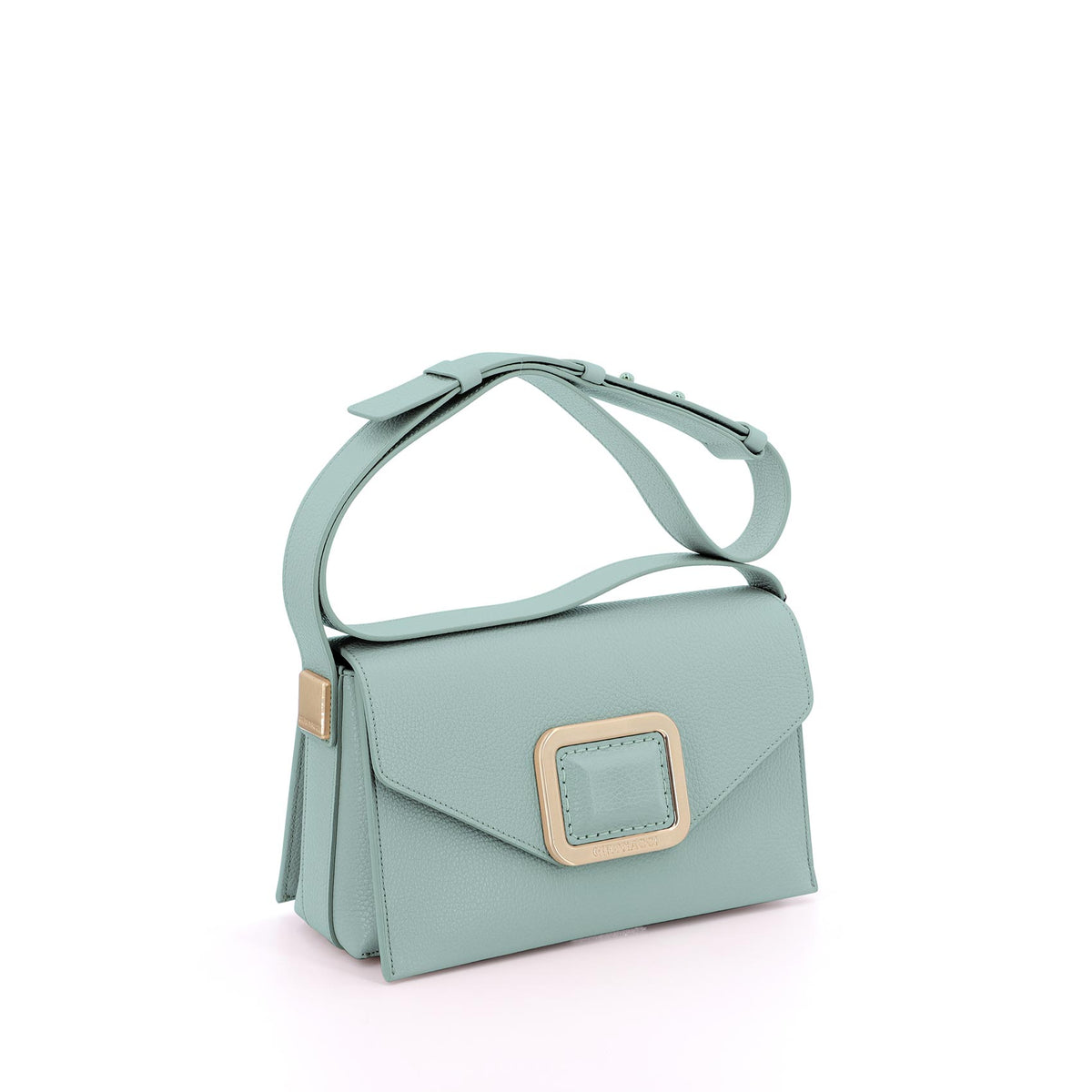 Green Gironacci Shoulder Bag 2541, handbag natural leather