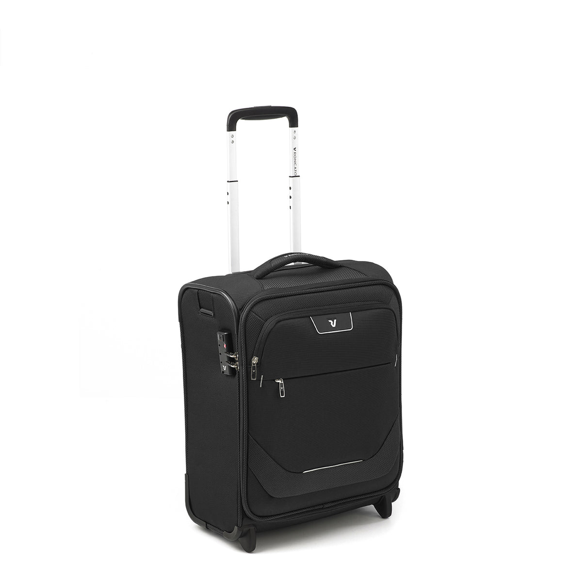 Black Roncato Joy Easyjet Cabin Trolley 45x36x20 Cm, 2 wheels nylon/polyester
