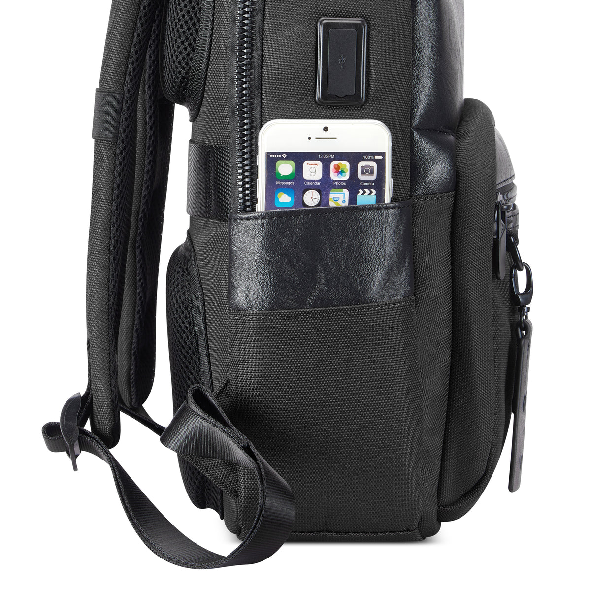 Black Roncato Nevada 14" Laptop Backpack, balistic nylon – view 8