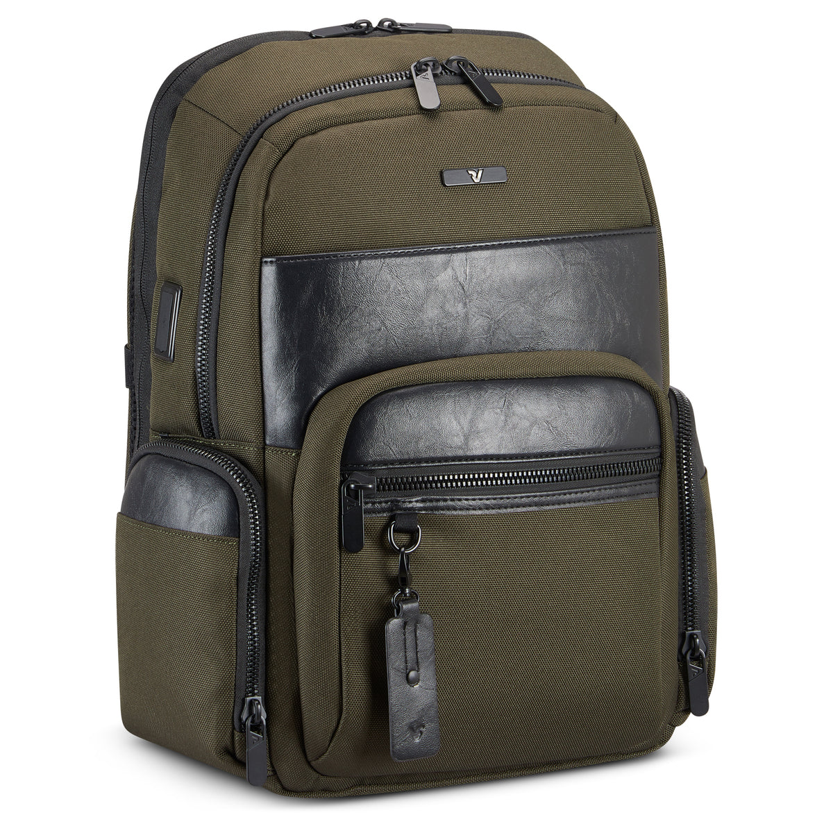 Green Roncato Nevada 15.6" Laptop Backpack, balistic nylon