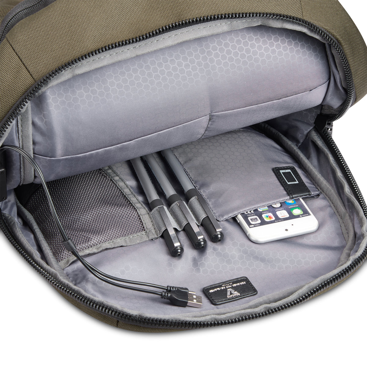 Green Roncato Nevada 15.6" Laptop Backpack, balistic nylon – view 6