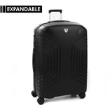 Black Roncato Ypsilon Expandable Large Trolley, hardside luggage