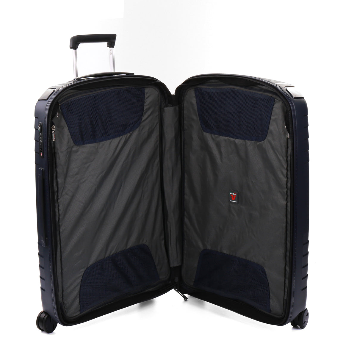 Blue Roncato Ypsilon Expandable Large Trolley, hardside luggage polypropylene – view 4