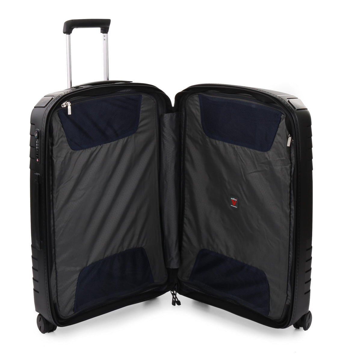 Black Roncato Ypsilon Medium Expandable Trolley, hardside luggage – view 4