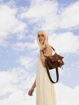TEMI medium Leather Suede shoulder bag