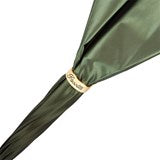 Pasotti Luxury Umbrella – Sage Green & Elegant Floral Interior| Made in Italy