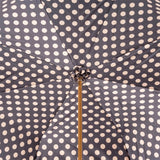 Elegant Beige & Polka-Dot Double-Cloth Umbrella| Made in Italy