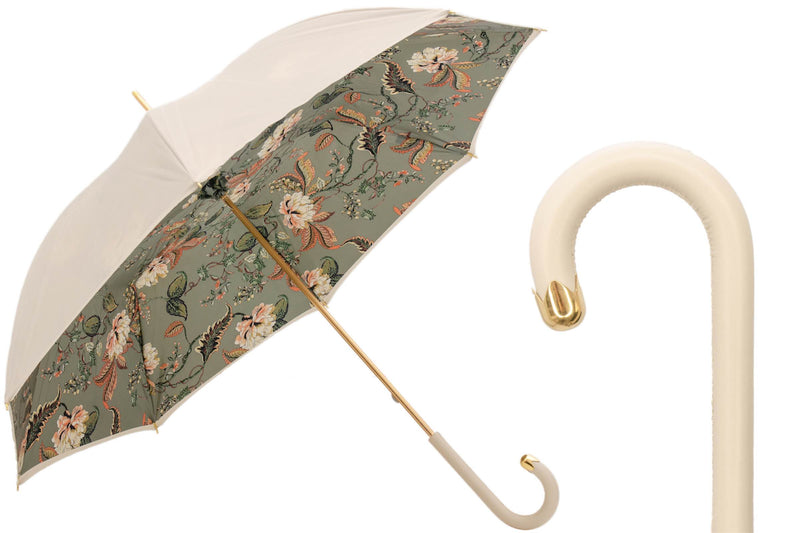 Pasotti Ivory Umbrella Flowered