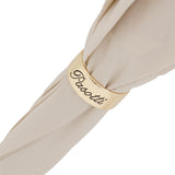 Elegant Floral Double-Cloth Umbrella with Ivory Loop Handle| Made in Italy
