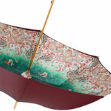 Luxury Burgundy & Paisley Double-Cloth Umbrella| Made in Italy