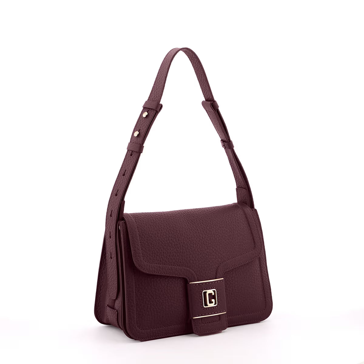 Gironacci 3370 Burgundy Leather Shoulder Bag – Italian Craftsmanshi